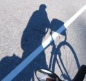 Shadow of bike.