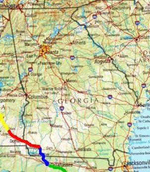 GA trip map.