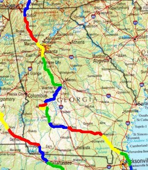 GA trip map.